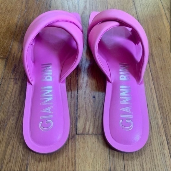 Pink Gianni Bini Leather Sandals - Picture 3 of 11